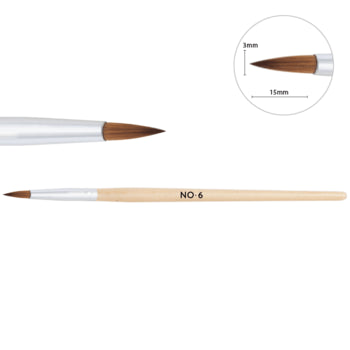 Wooden brush for acrylic no.6