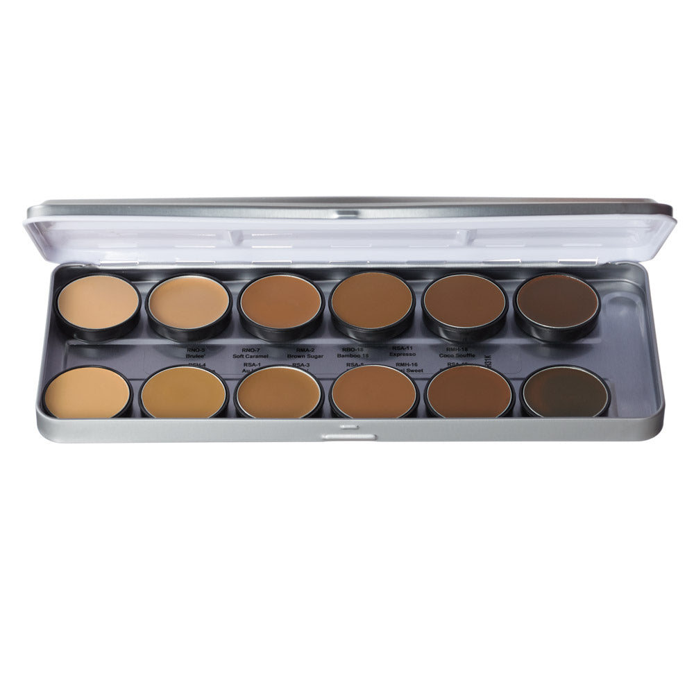OLIVE-BROWN MATTEHD FOUNDATION PALETTE
