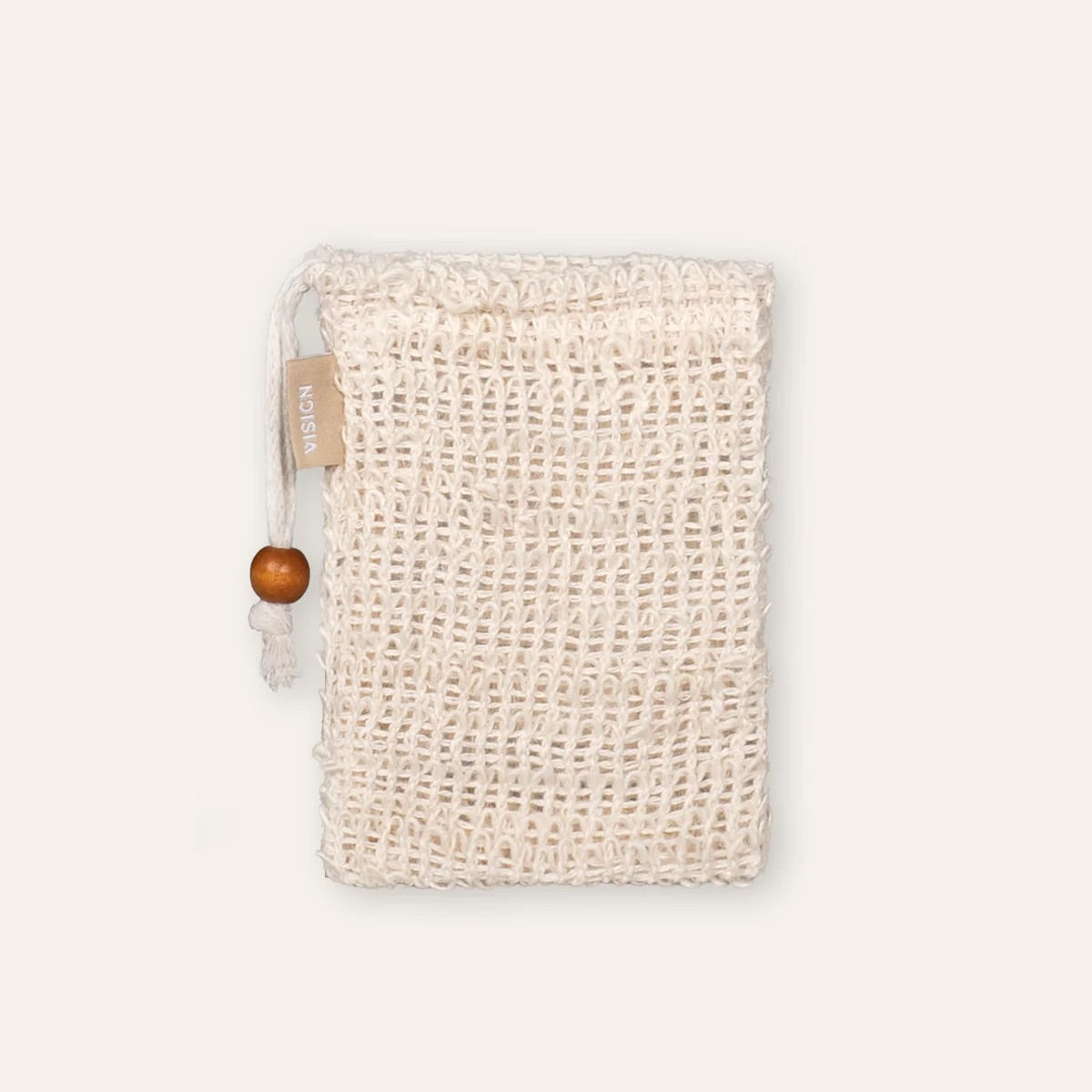 SOLID BAR BAG WHITE - WOODEN BEAD