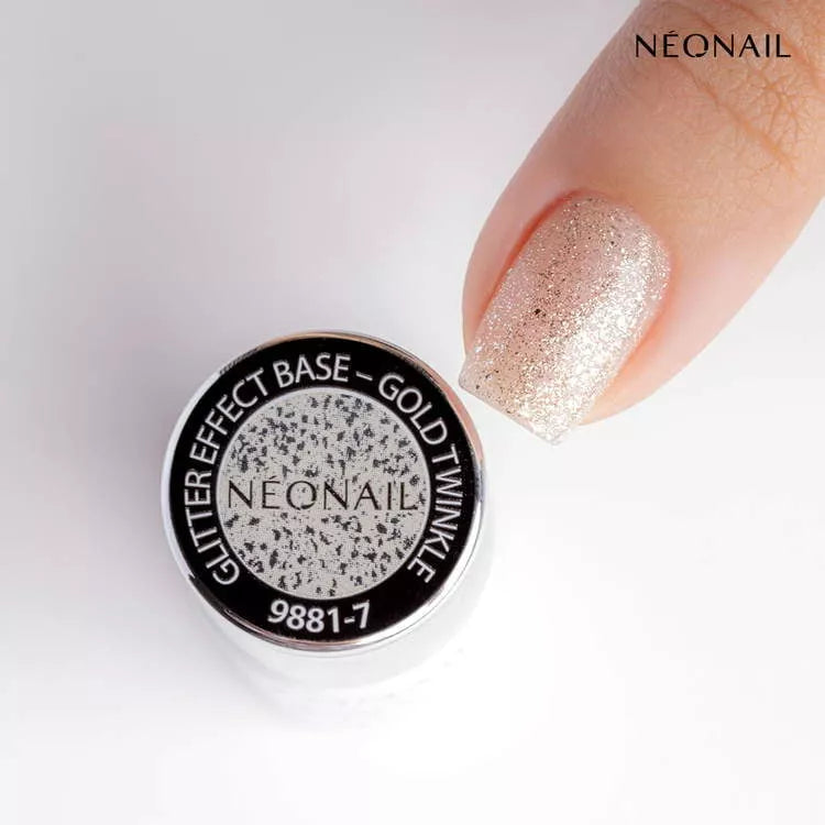 UV Gel Polish 7,2 ml - Glitter Effect Base Gold Twinkle
