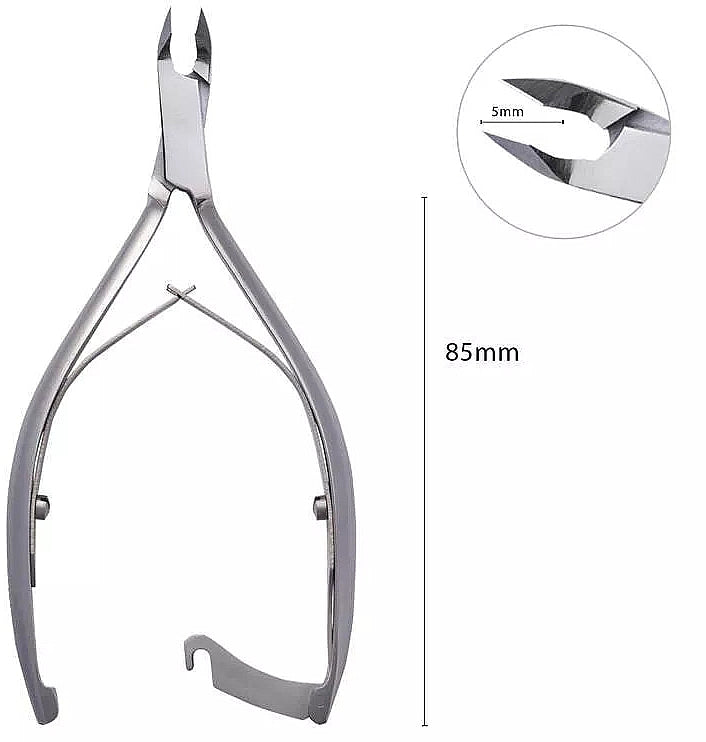 Cuticle Clippers, 5 mm, with clasp