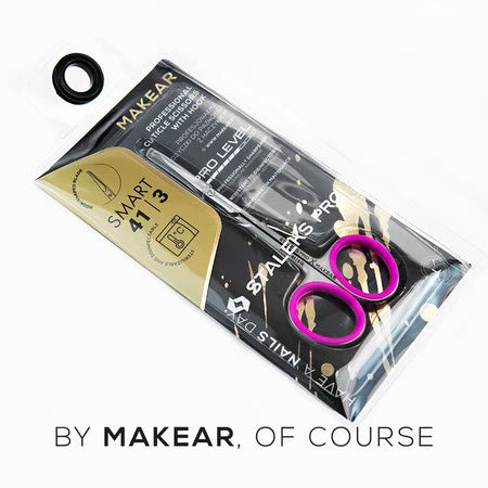 Makear x Staleks PRO SMART 41 - Professional Cuticle Scissors SE-41/3 with Curved Blades