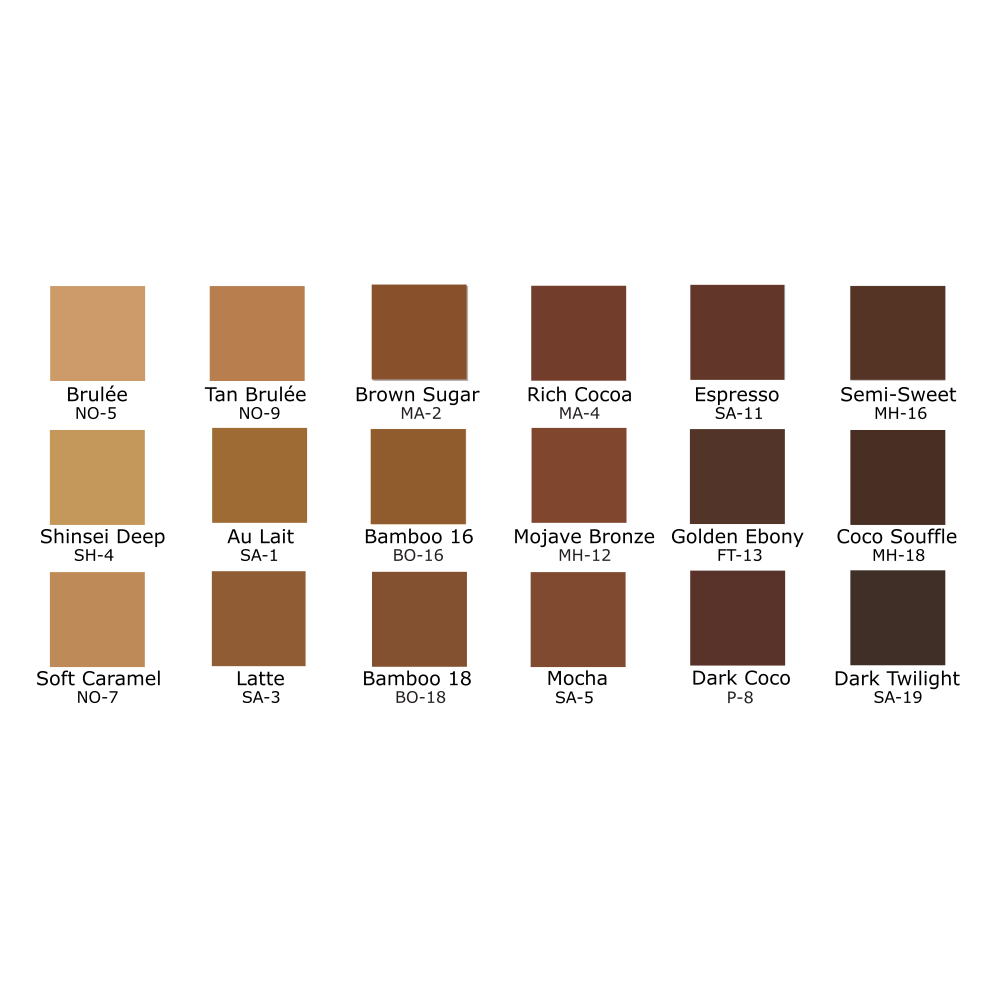 OLIVE-BROWN MATTEHD FOUNDATION PALETTE