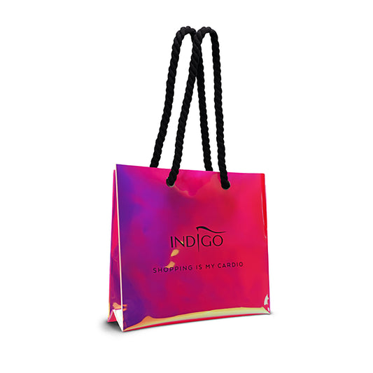 HOLOGRAPHIC SHOPPING BAG - PINK