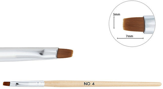 Natural brush no.4 - Wooden with cut hair